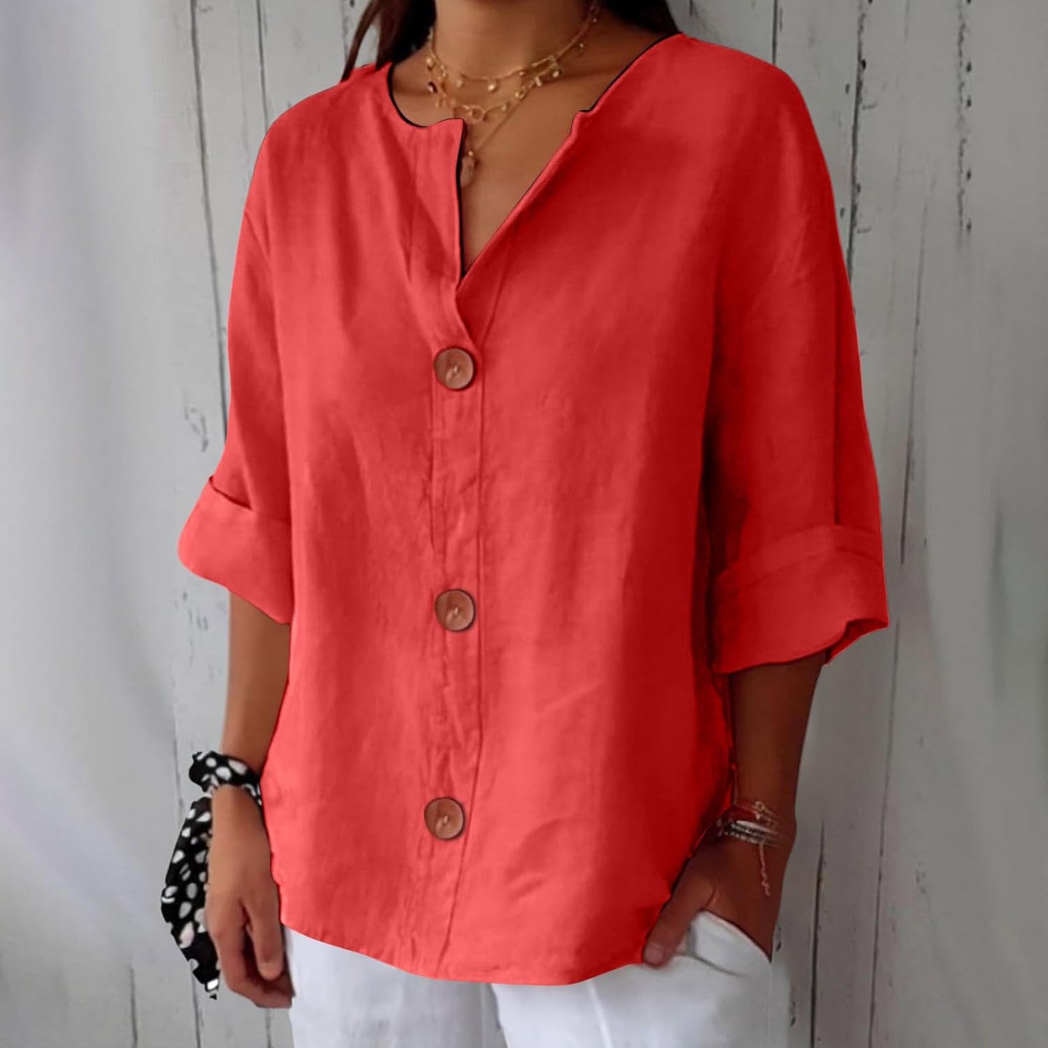 Lynn™ | Linen Breathable Blouse with a Soft Relaxed Fit