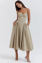 Celine Corset Midi Dress