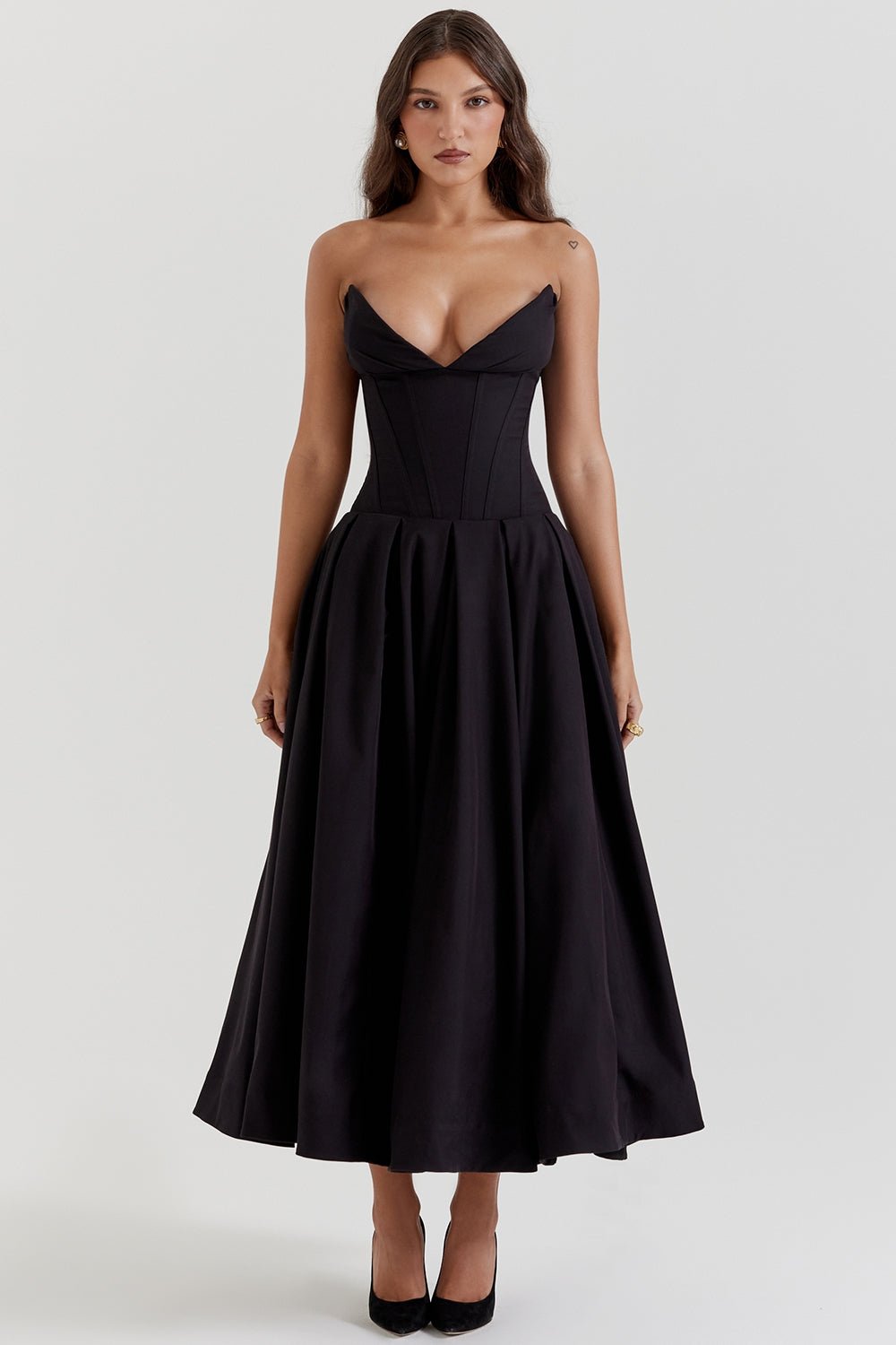 Samaria Strapless Midi Dress