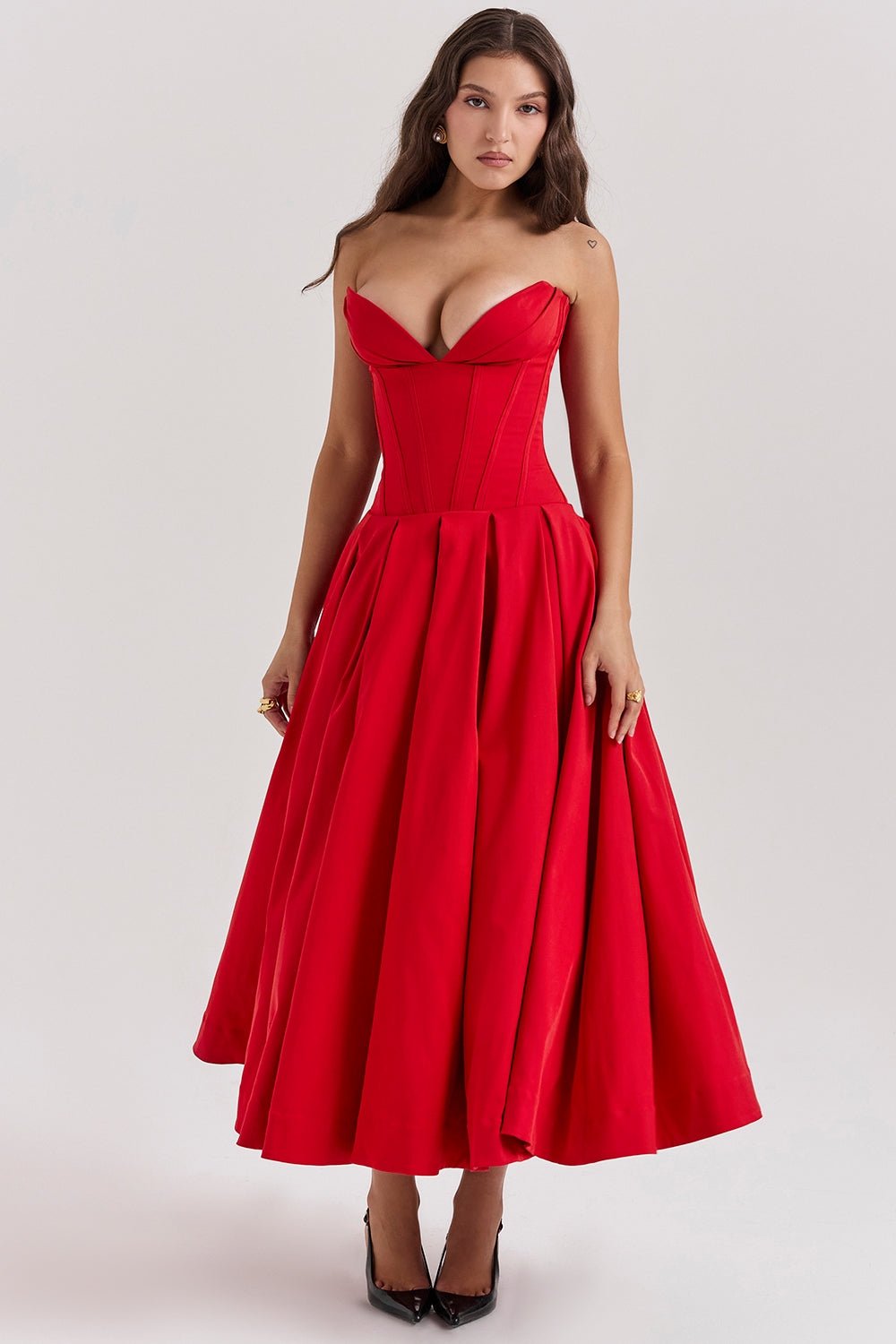 Samaria Strapless Midi Dress