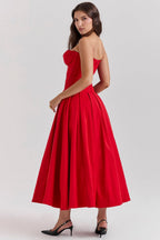Samaria Strapless Midi Dress
