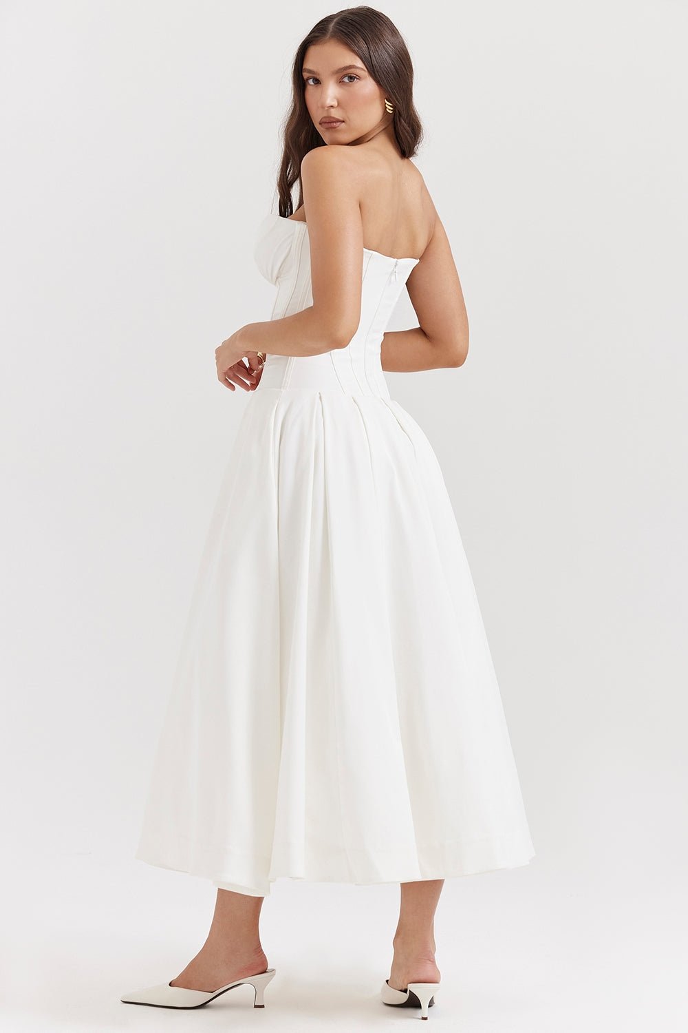 Samaria Strapless Midi Dress