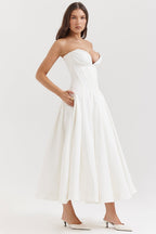 Samaria Strapless Midi Dress