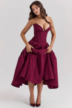 Samaria Strapless Midi Dress